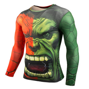 MMA Compression Long Sleeve Crossfit 3D Superman T-Shirt