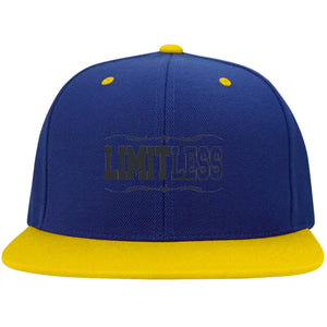 LimitLess Blackout Flat Bill High-Profile Snapback Hat
