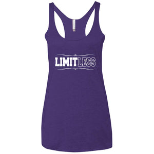LimitLess Logo whiteout Triblend Racerback Tank