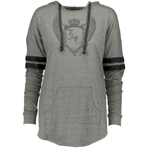 TLF Grey Winged Logo Hooded Low Key Pullover