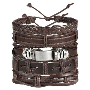 Vintage Multiple Charm Unisex Bracelets Set