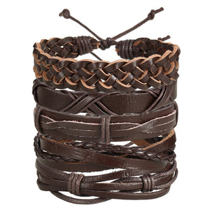 Vintage Multiple Charm Unisex Bracelets Set